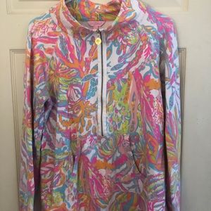 Lilly Pulitzer 3/4 Quarter Zip Sz Large